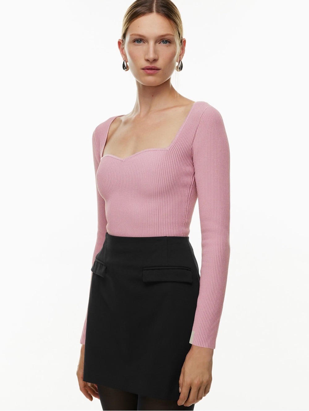 Aritzia Sculpt Knit Sweetheart Longsleeve